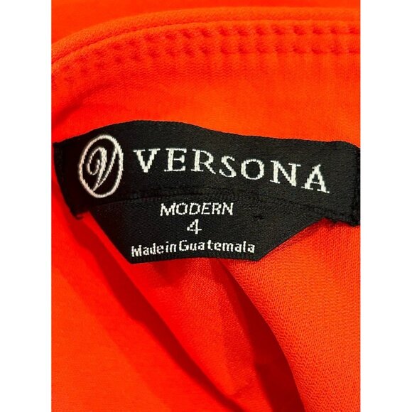 Versona Women's Red Orange Ankle Pants Size‎ 4 Modern - Picture 4 of 6